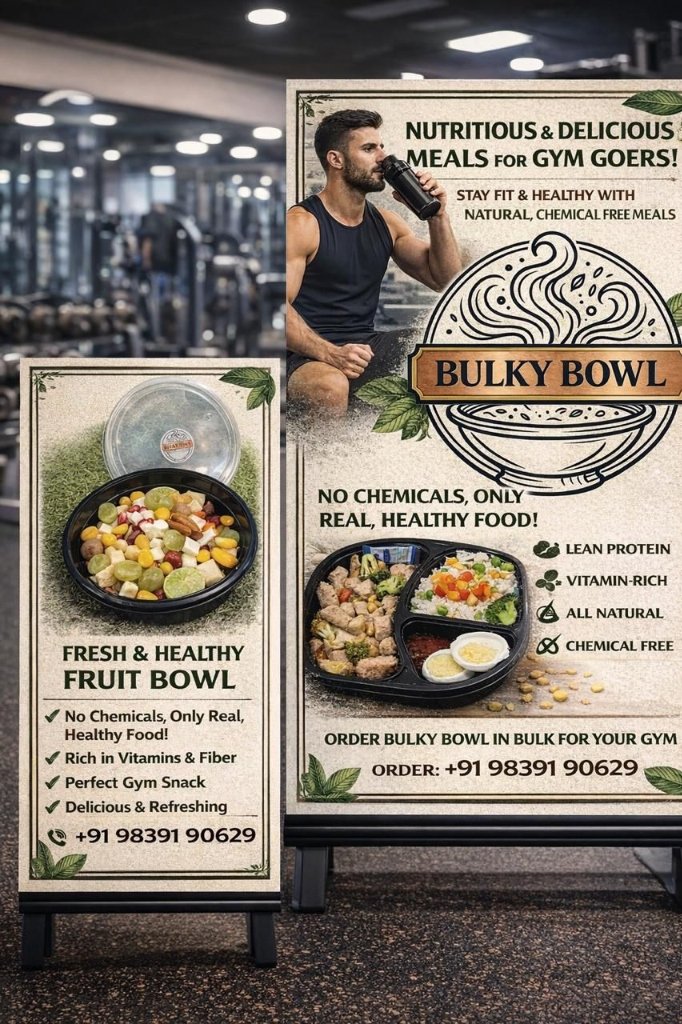Bulky Bowl Nutritious Meals for Gym